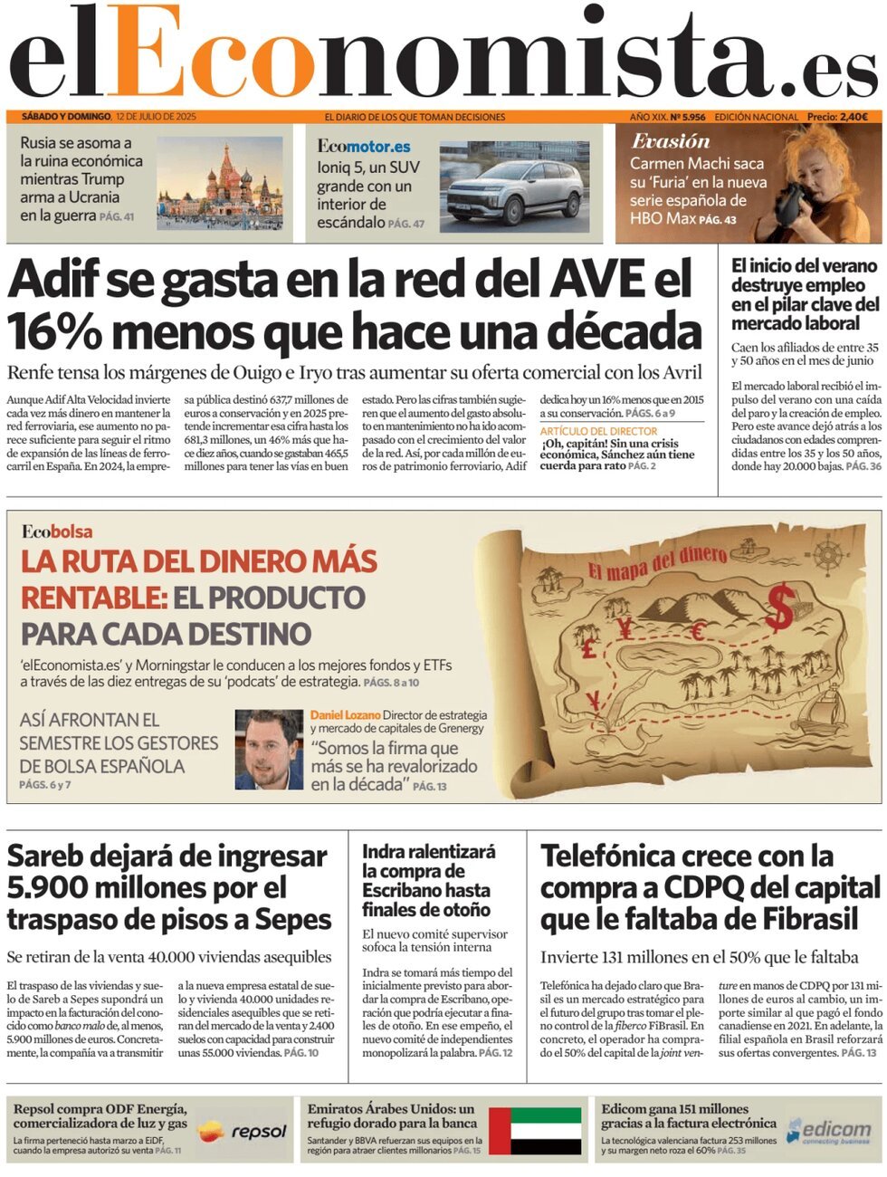 anteprima della prima pagina di el-economista del 12/07/2025