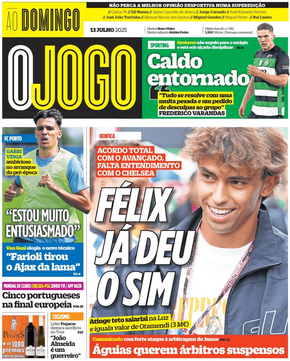 anteprima della prima pagina di O Jogo