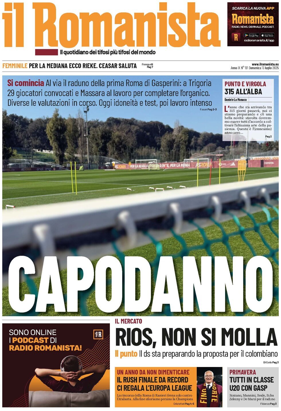 anteprima della prima pagina di Il Romanista