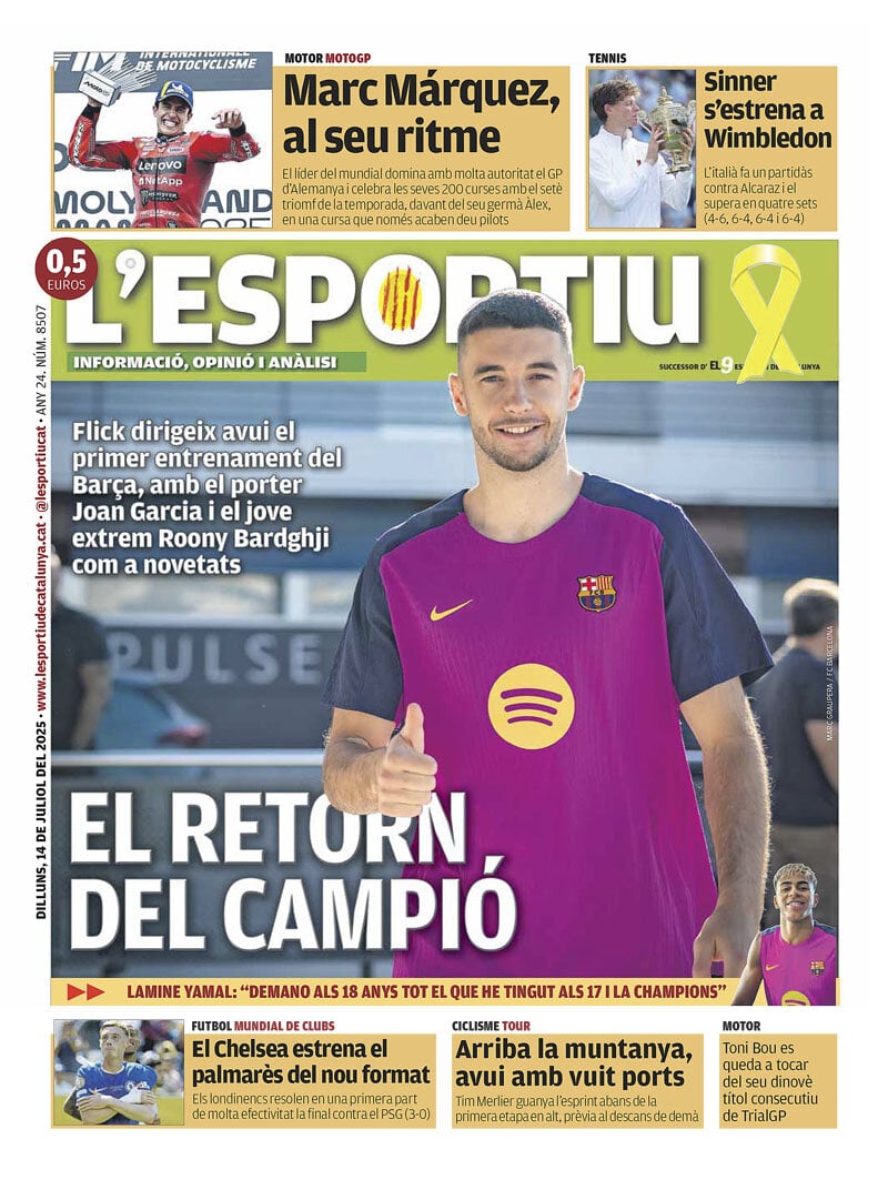 anteprima della prima pagina di L'Esportiu