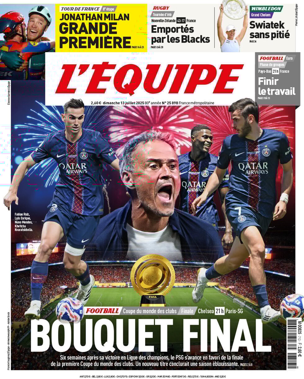 anteprima della prima pagina di L'Equipe