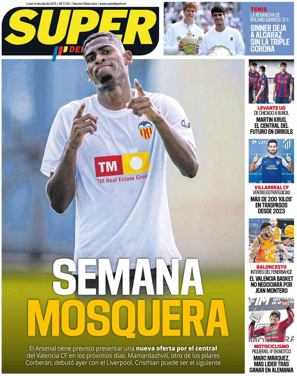 anteprima della prima pagina di Superdeporte