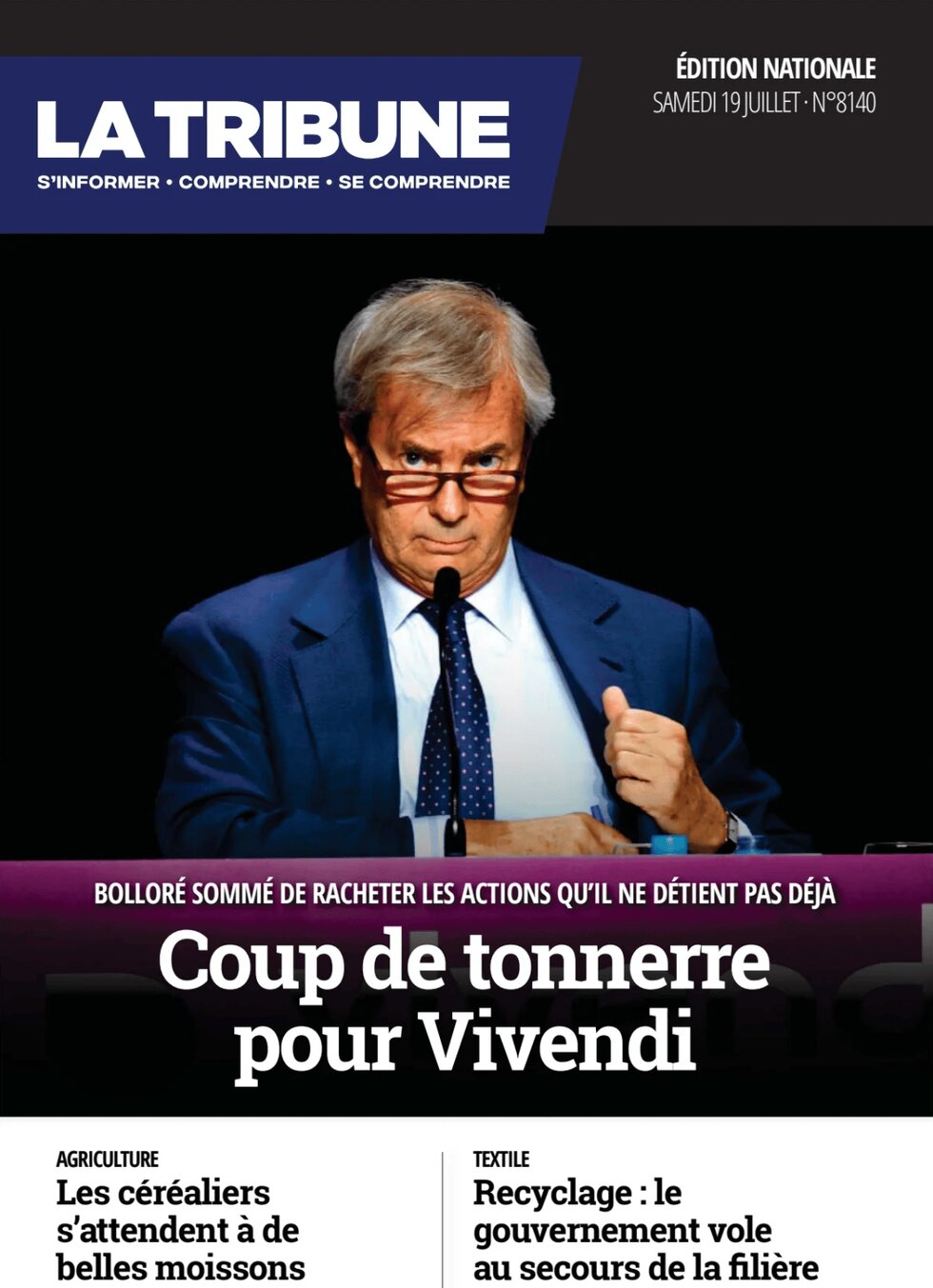 anteprima della prima pagina di La Tribune