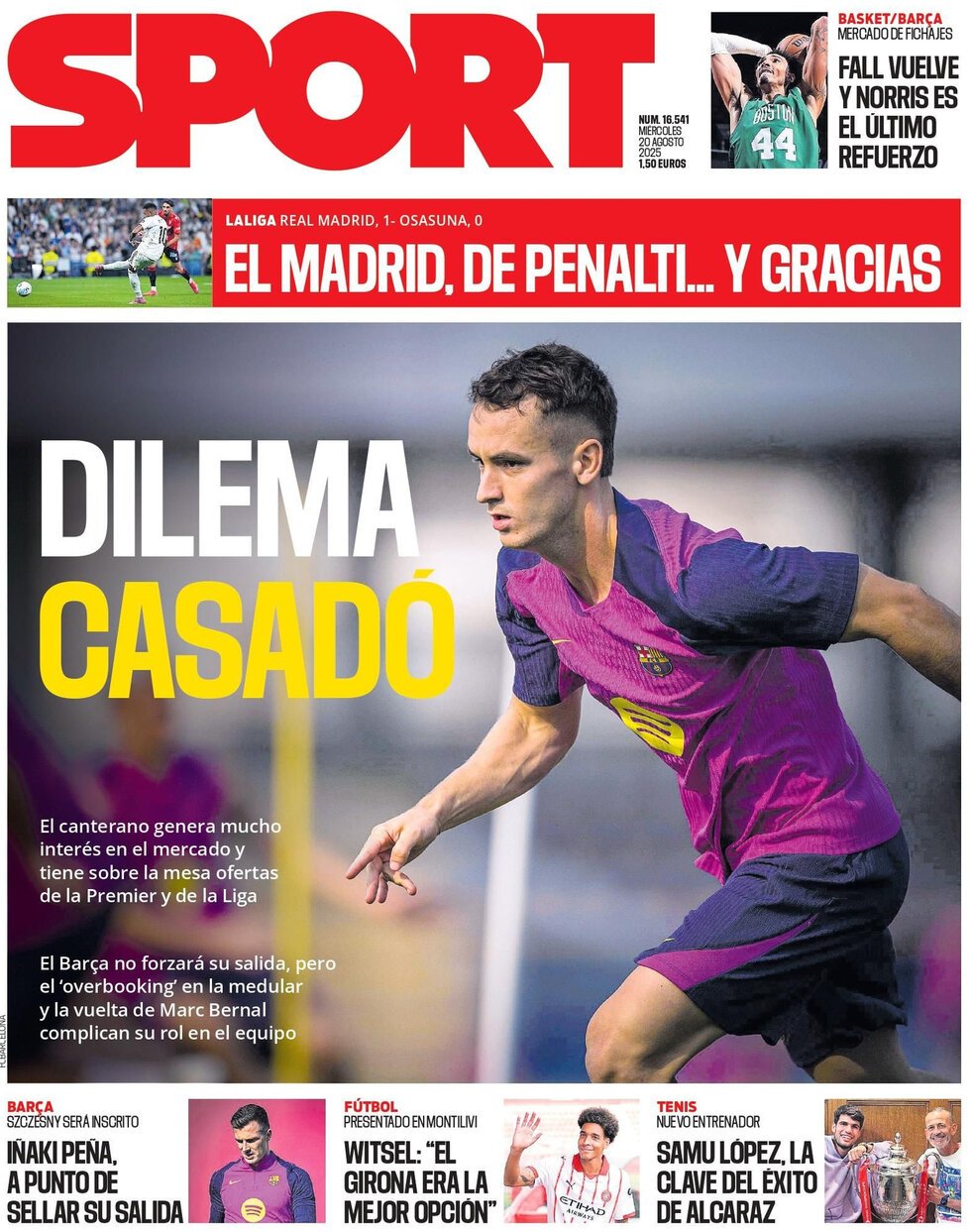 anteprima della prima pagina di SPORT (Barcelona)