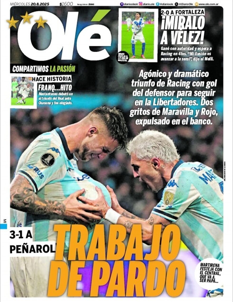 anteprima della prima pagina di Olé